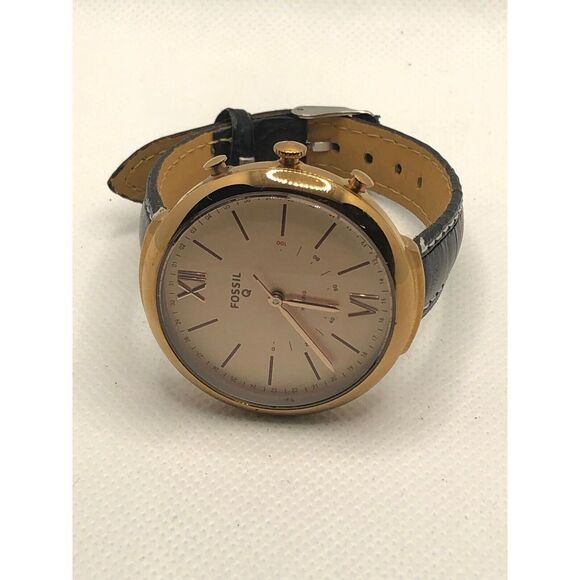 Fossil Q FTW5022 Women's Black Leather Analog Dial Wrist Hybrid Smart Watch HK16 - Picture 5 of 9